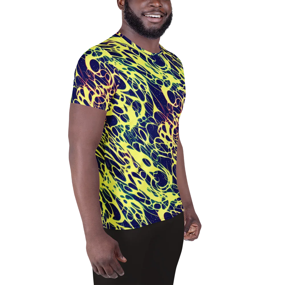 Acid Starfield on Men's Athletic T-Shirt — Right
