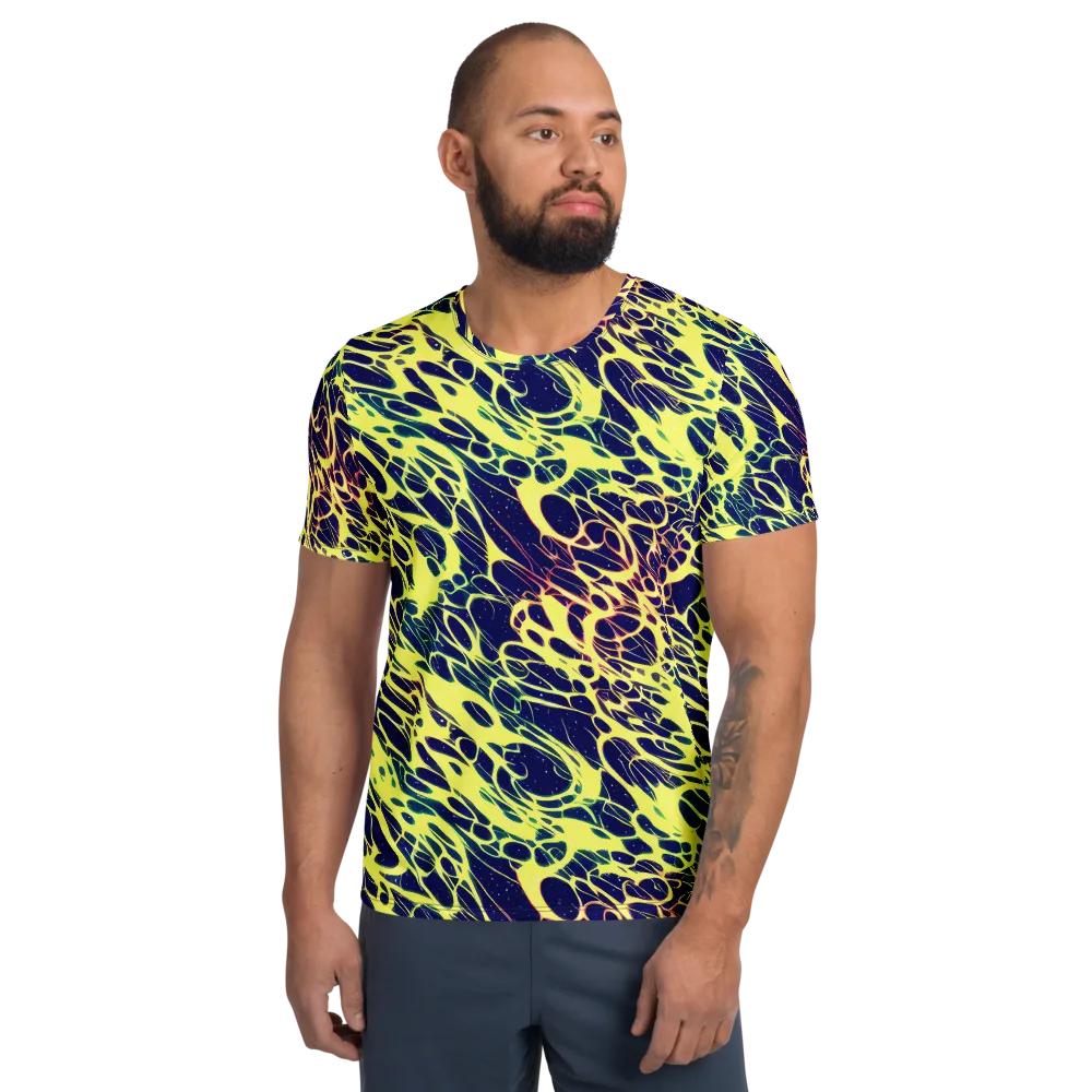 Acid Starfield on Men's Athletic T-Shirt — Front