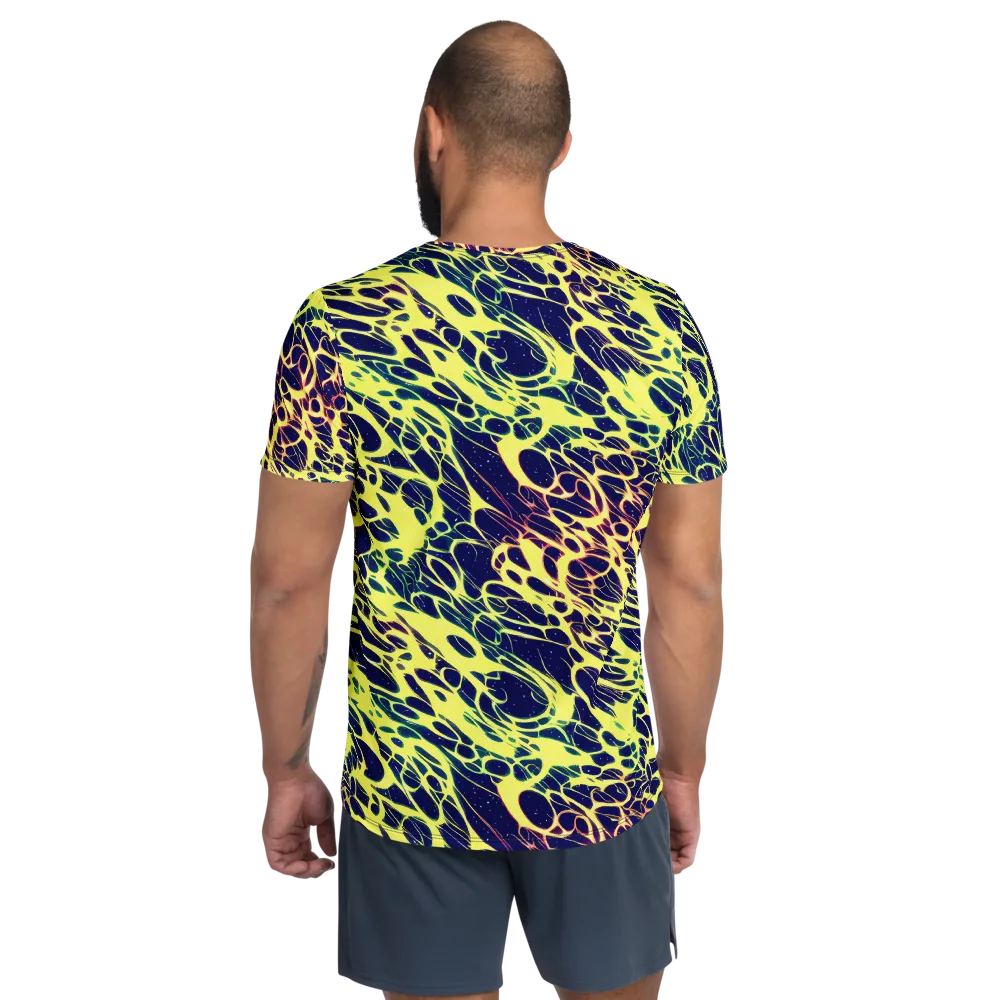Acid Starfield on Men's Athletic T-Shirt — Back