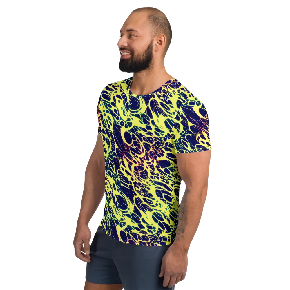 Acid Starfield on Men's Athletic T-Shirt — Left