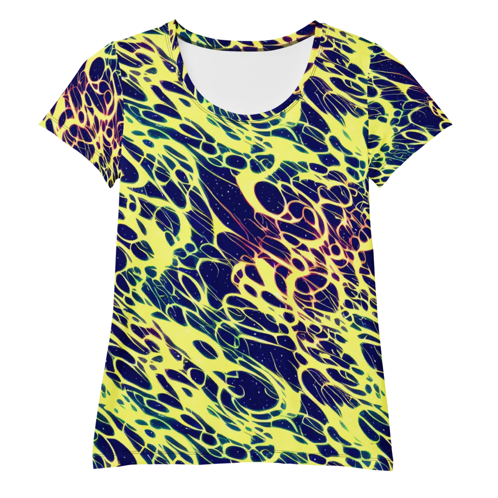 Acid Starfield on Women's Athletic T-Shirt — Front