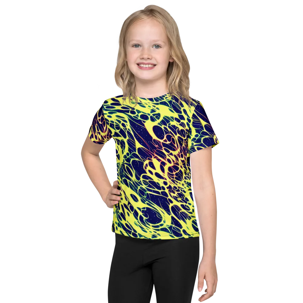 Acid Starfield on Kids Crew Neck T-Shirt — Front