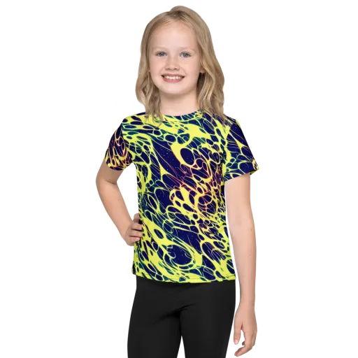Acid Starfield on a Kids Crew Neck T-Shirt