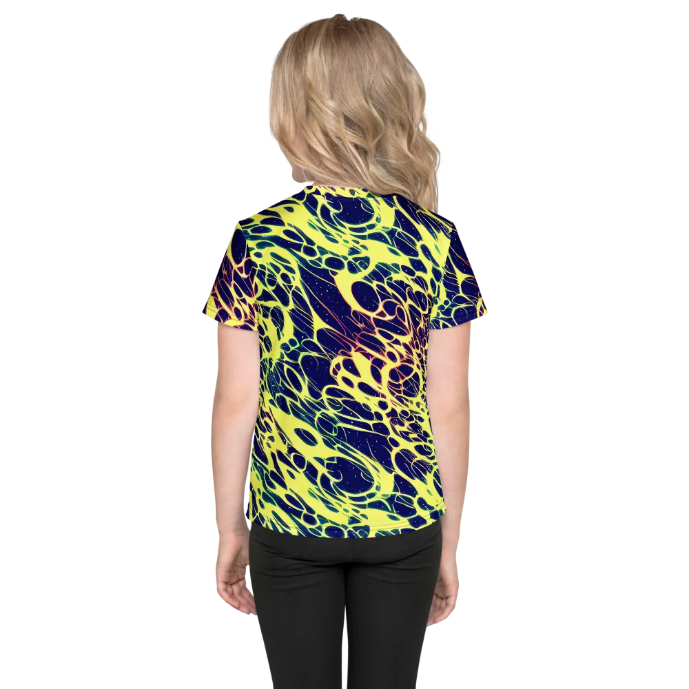 Acid Starfield on Kids Crew Neck T-Shirt — Back