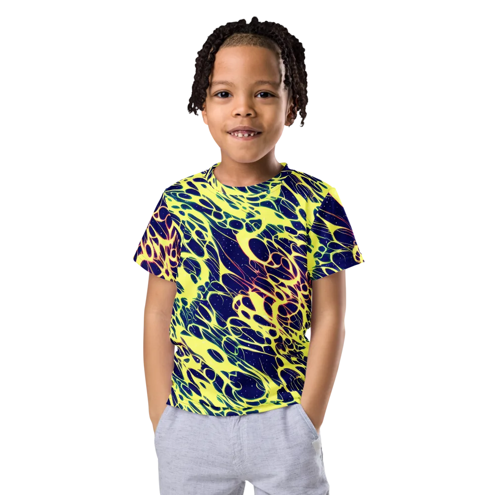 Acid Starfield on Kids Crew Neck T-Shirt — Front