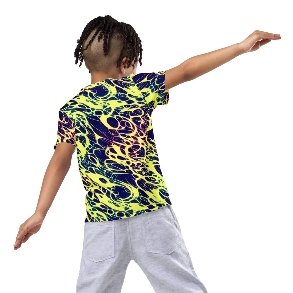 Acid Starfield on Kids Crew Neck T-Shirt — Back