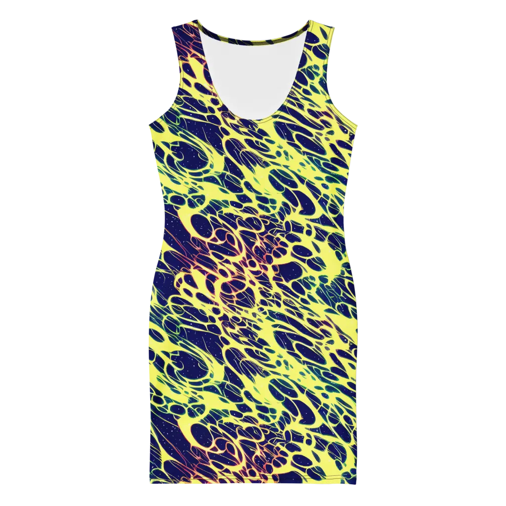 Acid Starfield on Bodycon Dress — Front