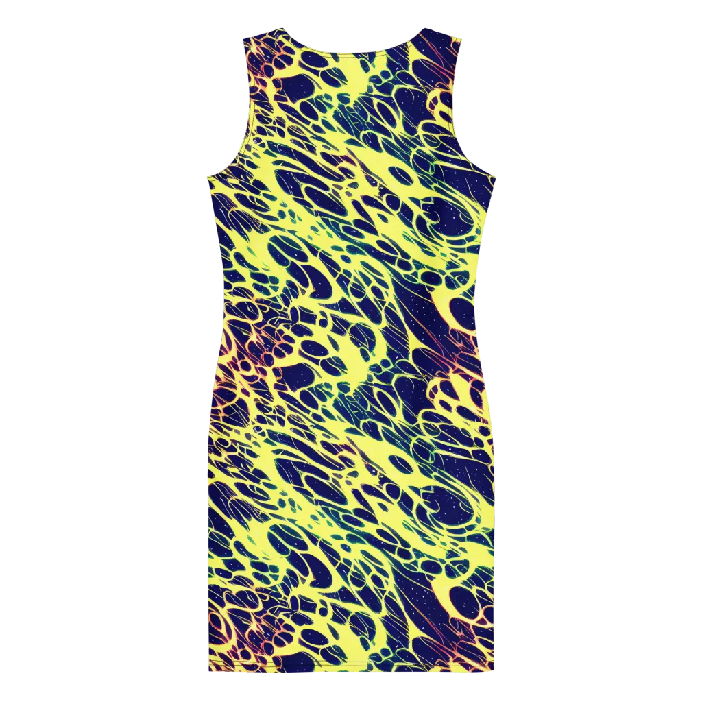 Acid Starfield on Bodycon Dress — Back