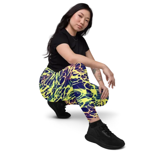Acid Starfield on a Leggings with Pockets