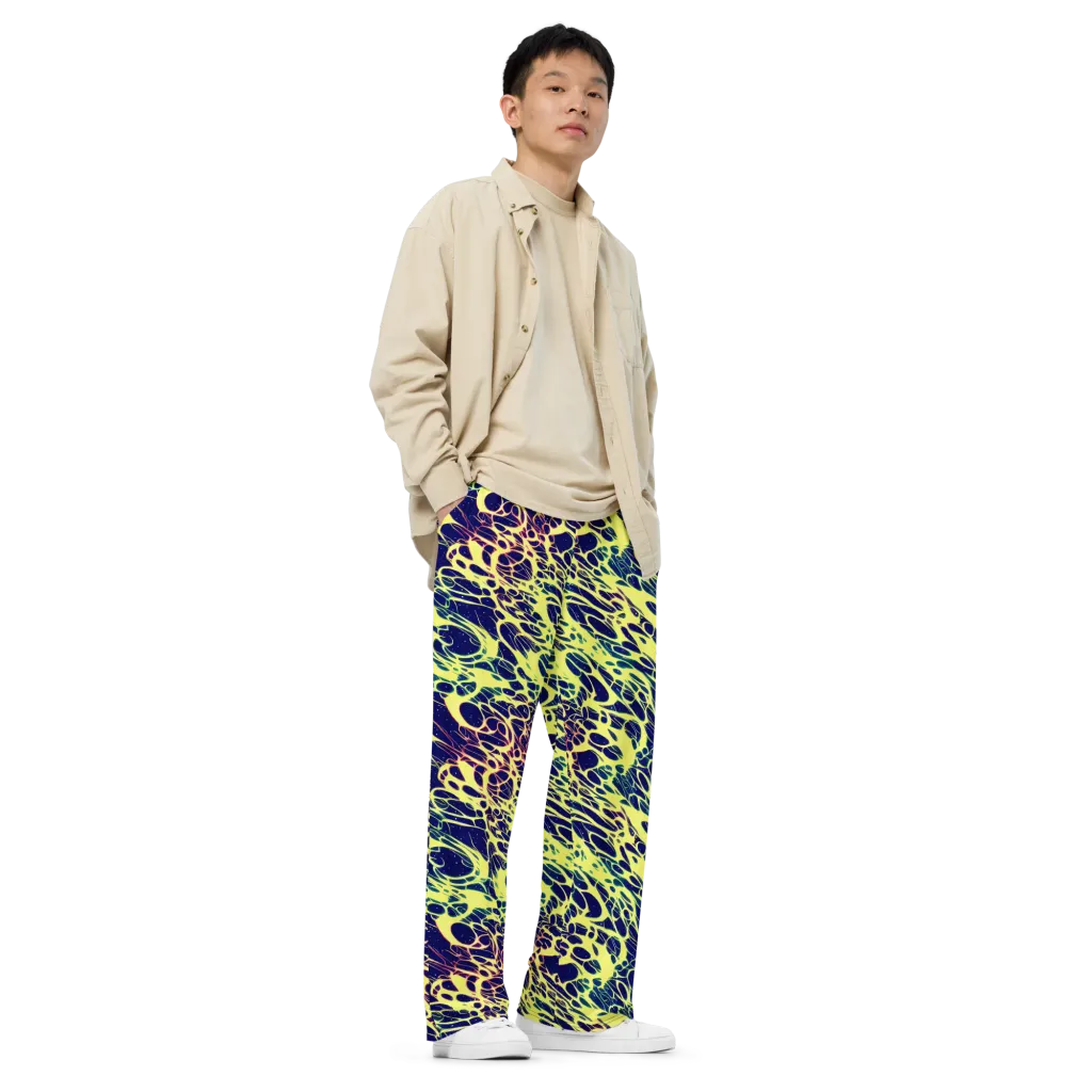 Acid Starfield on Wide-Leg Pants — Right Front