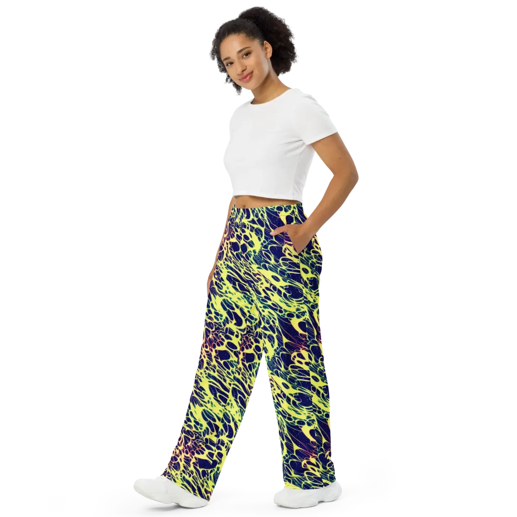 Acid Starfield on Wide-Leg Pants — Left Front
