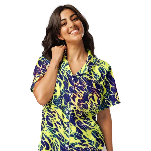 Acid Starfield on a Women's Short Sleeve Pajama Top