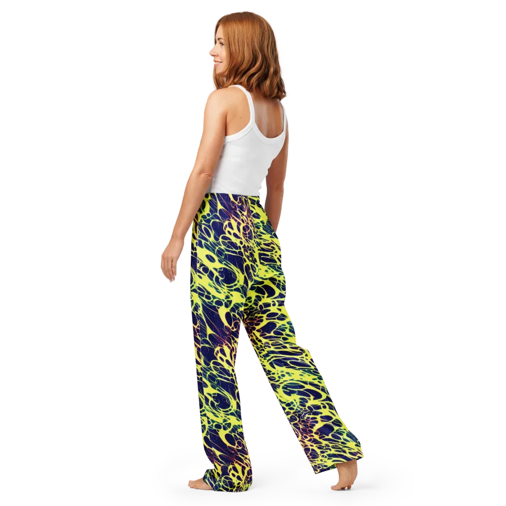 Acid Starfield on Women's Pajama Pants — Back