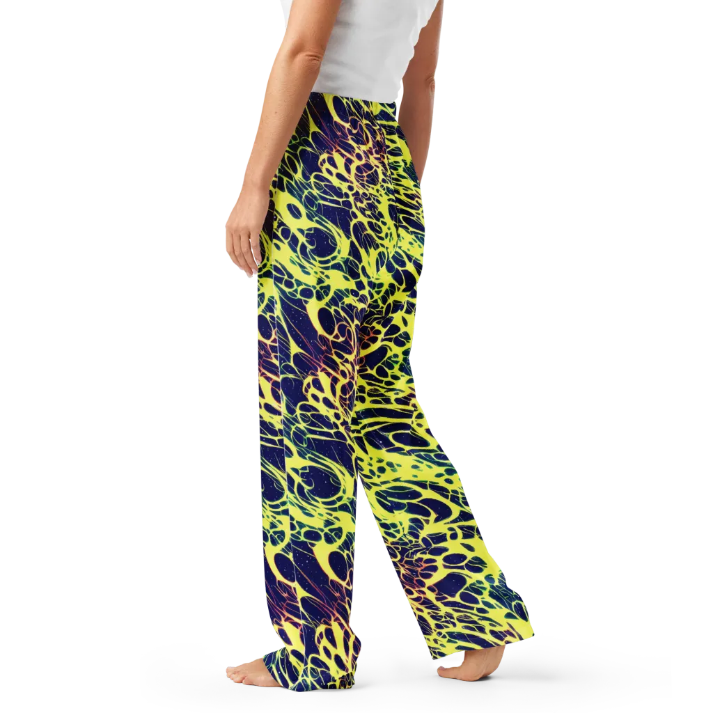 Acid Starfield on Women's Pajama Pants — Left
