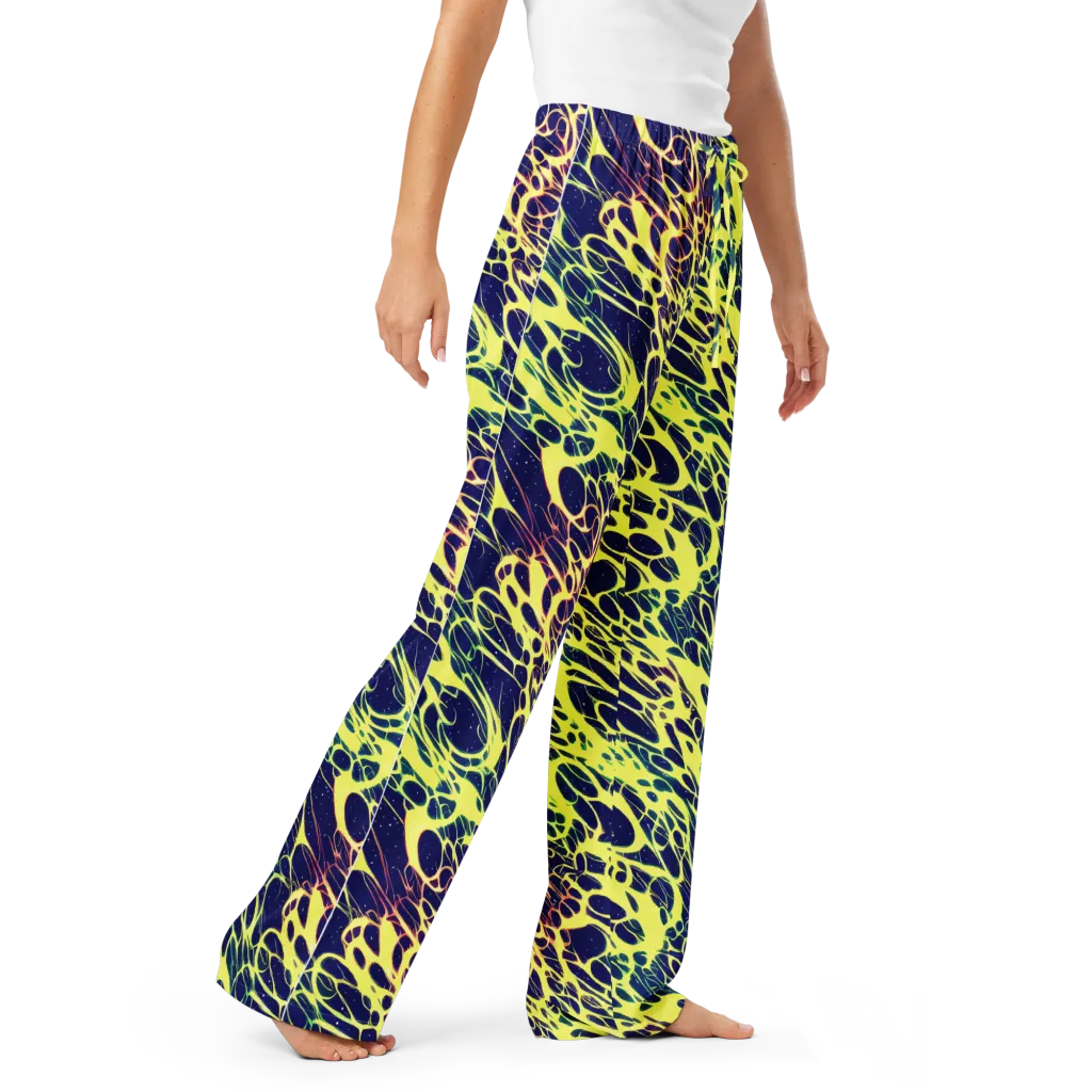 Acid Starfield on Women's Pajama Pants — Right Front