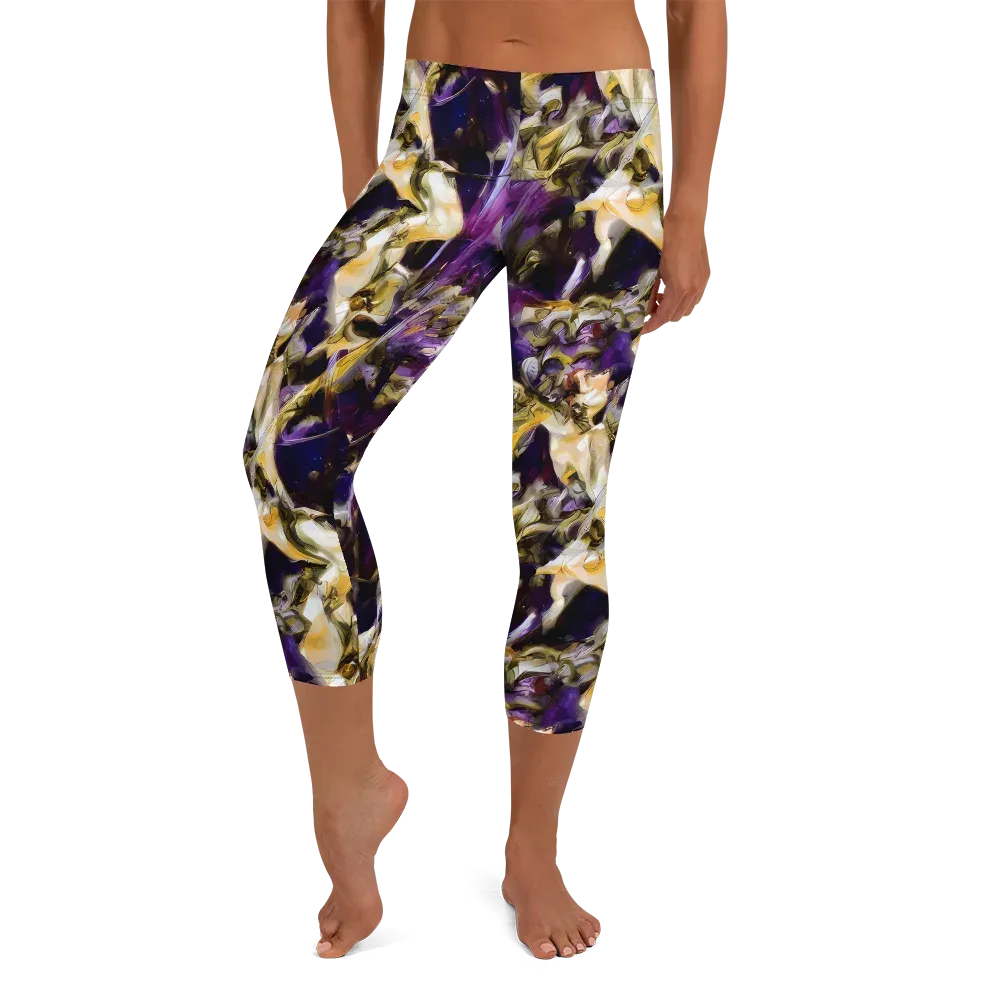 Amethyst Tempest on Capri Leggings — Front