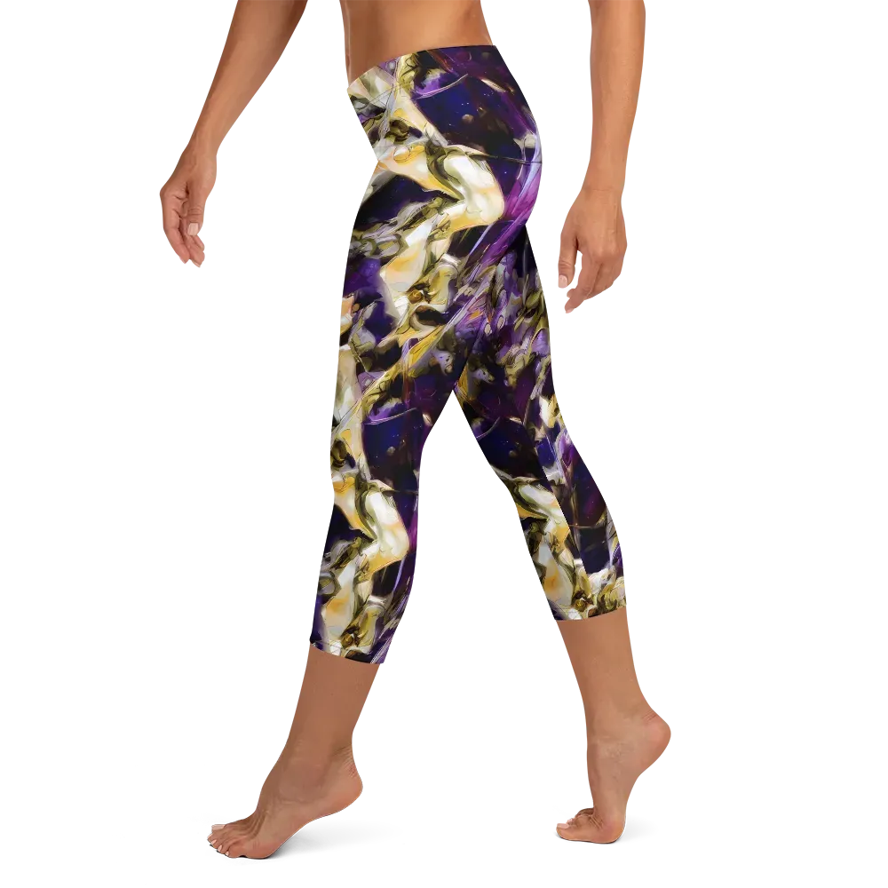 Amethyst Tempest on Capri Leggings — Left