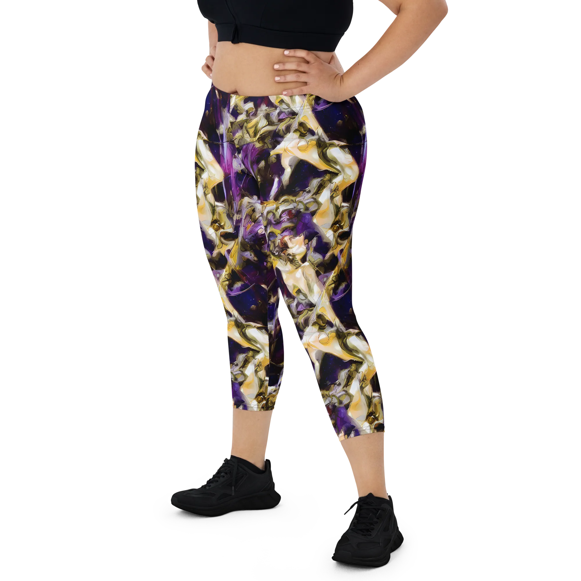 Amethyst Tempest on Capri Leggings — Front