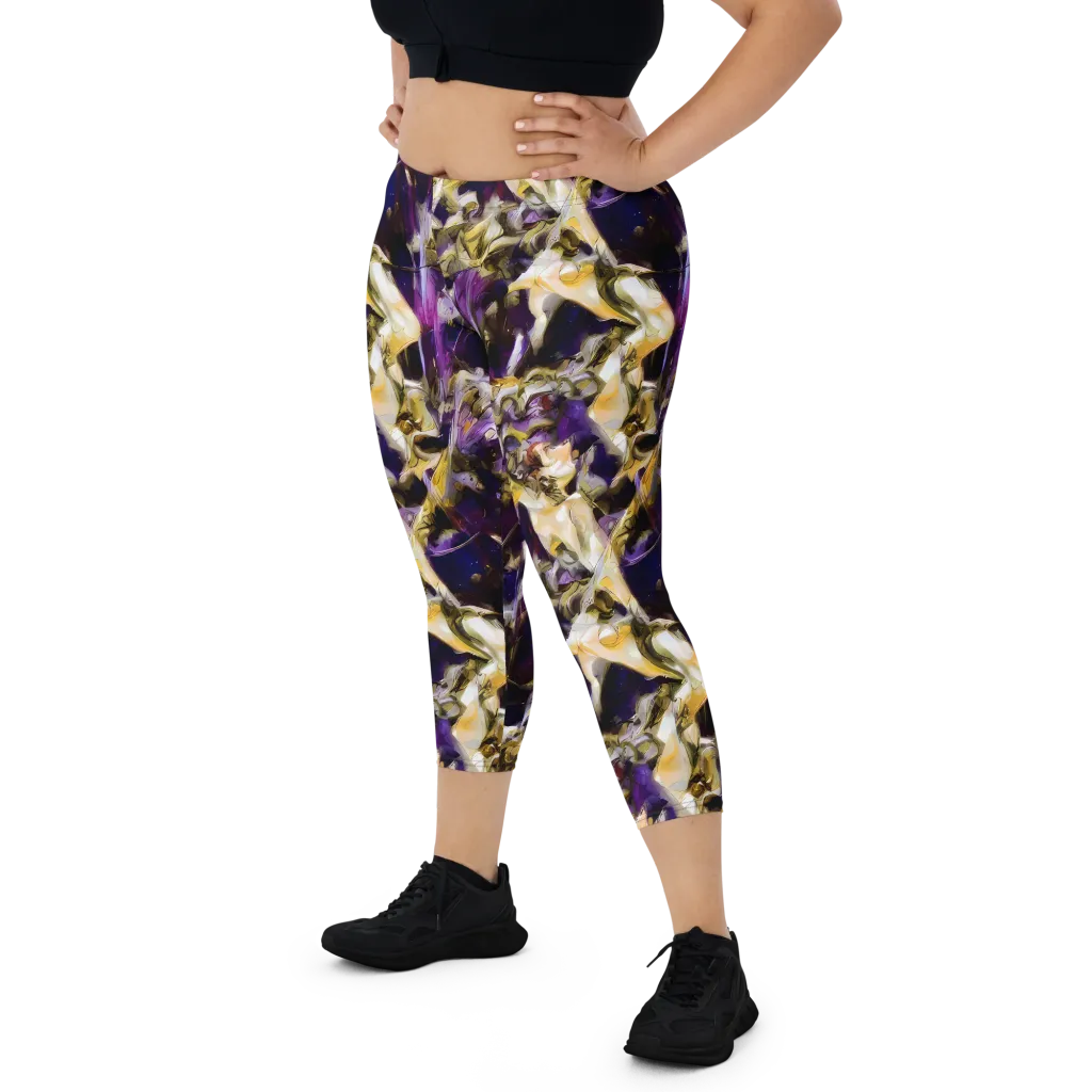 Amethyst Tempest on Capri Leggings — Front