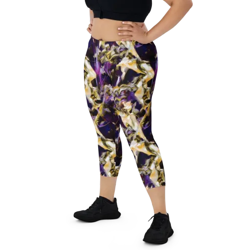 Amethyst Tempest on a Capri Leggings