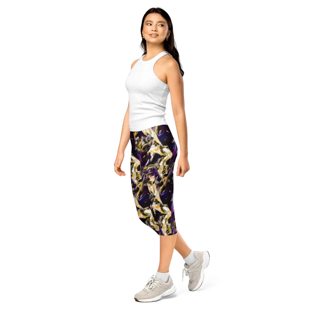 Amethyst Tempest on Capri Leggings — Left Front