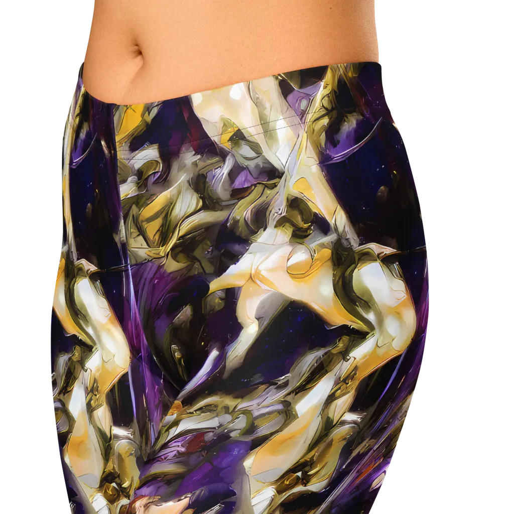 Amethyst Tempest on Capri Leggings — Zoomed-in