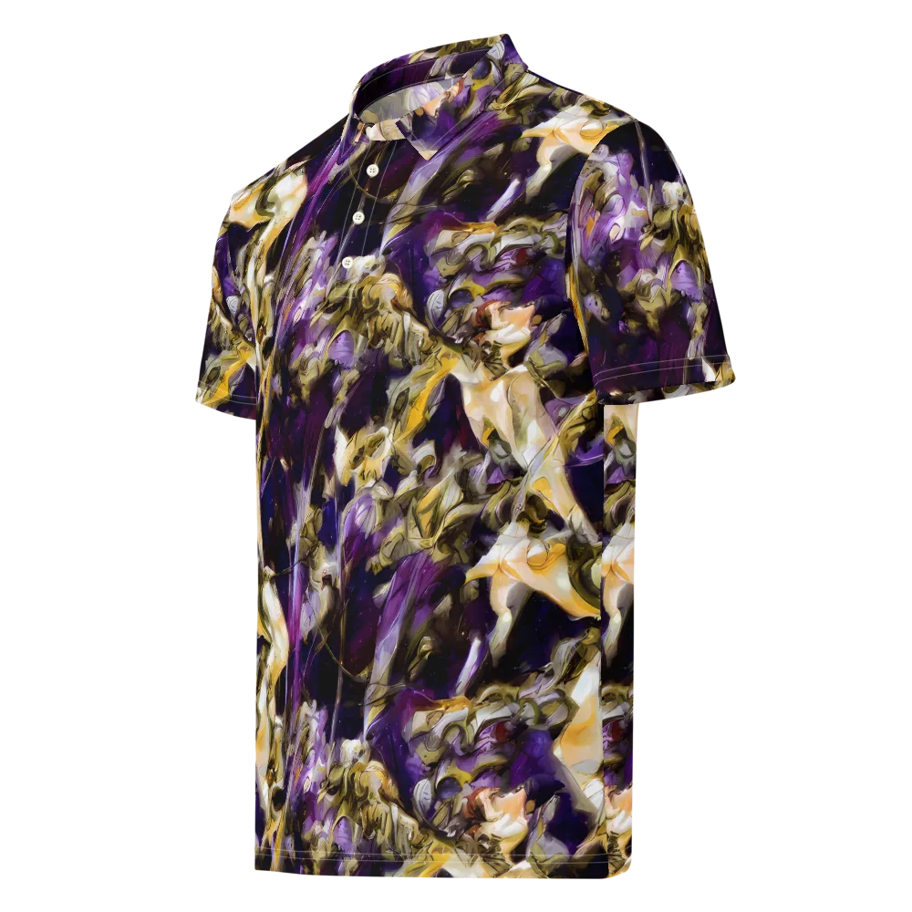 Amethyst Tempest on Men's Slim Fit Polo Shirt — Left Front