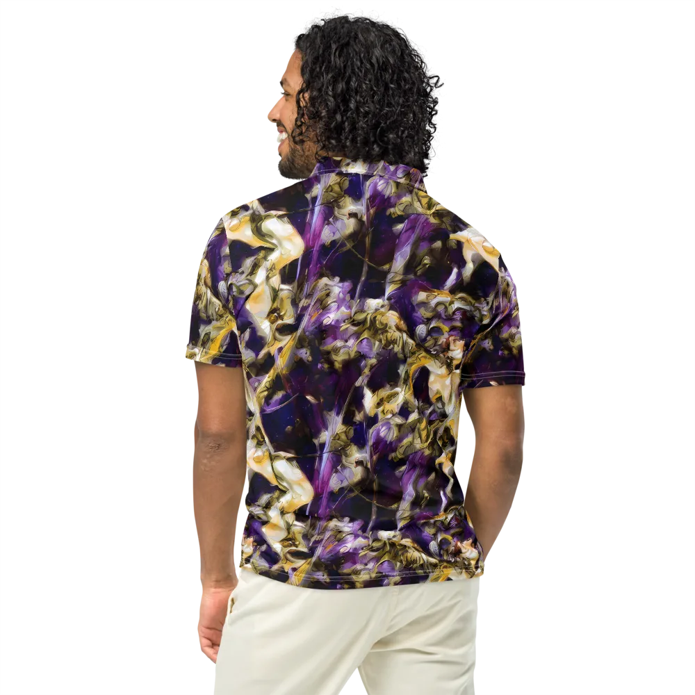 Amethyst Tempest on Men's Slim Fit Polo Shirt — Back
