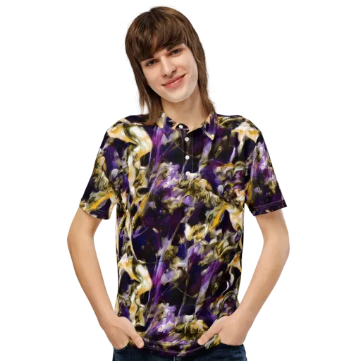 Amethyst Tempest on a Men's Slim Fit Polo Shirt