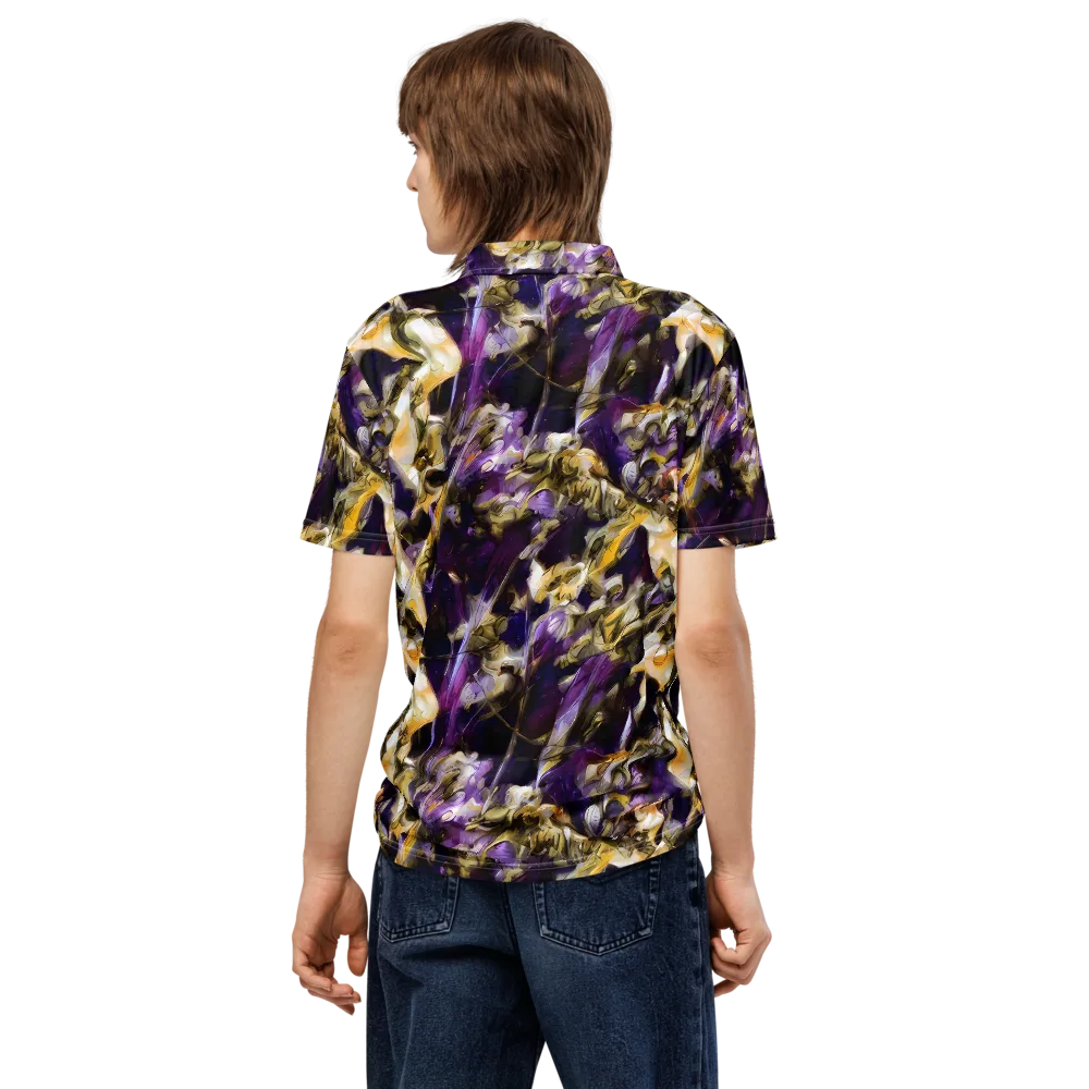 Amethyst Tempest on Men's Slim Fit Polo Shirt — Back