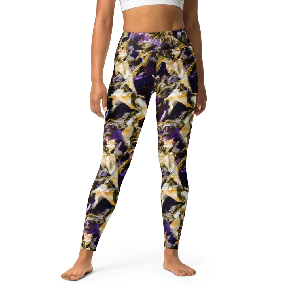 Amethyst Tempest on Yoga Leggings — Front
