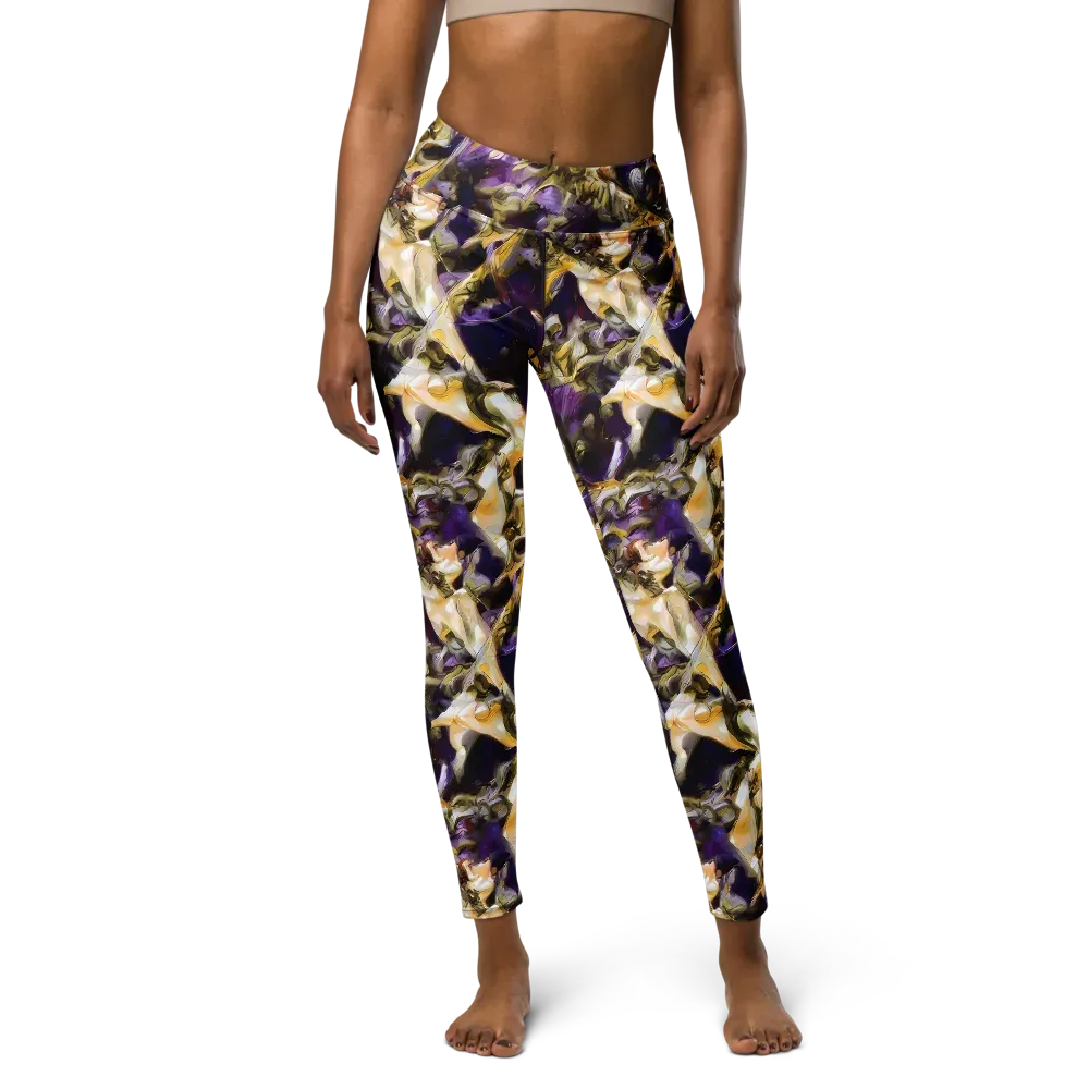 Amethyst Tempest on Yoga Leggings — Front