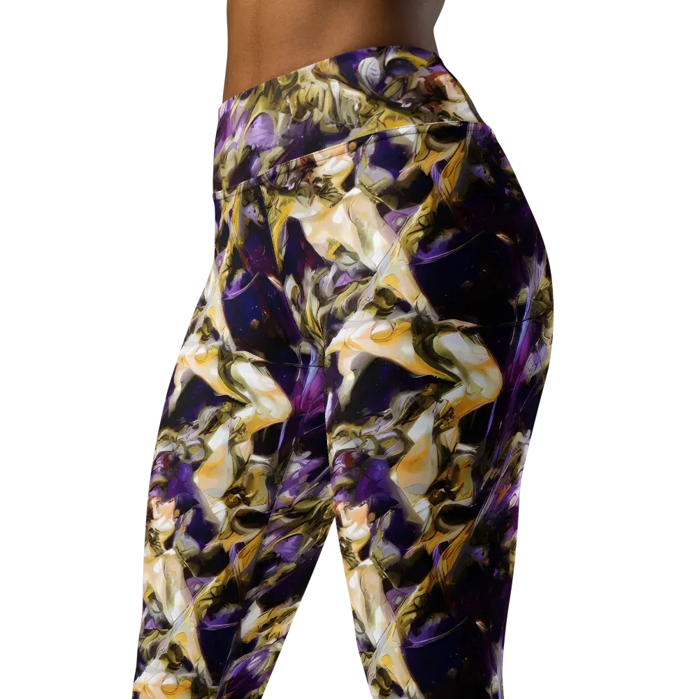 Amethyst Tempest on Yoga Leggings — Left Front