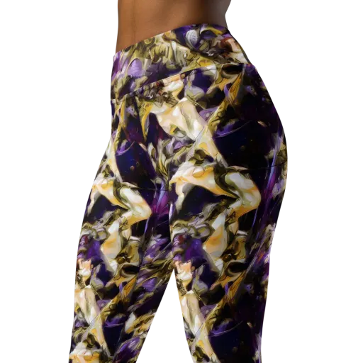 Amethyst Tempest on a Yoga Leggings