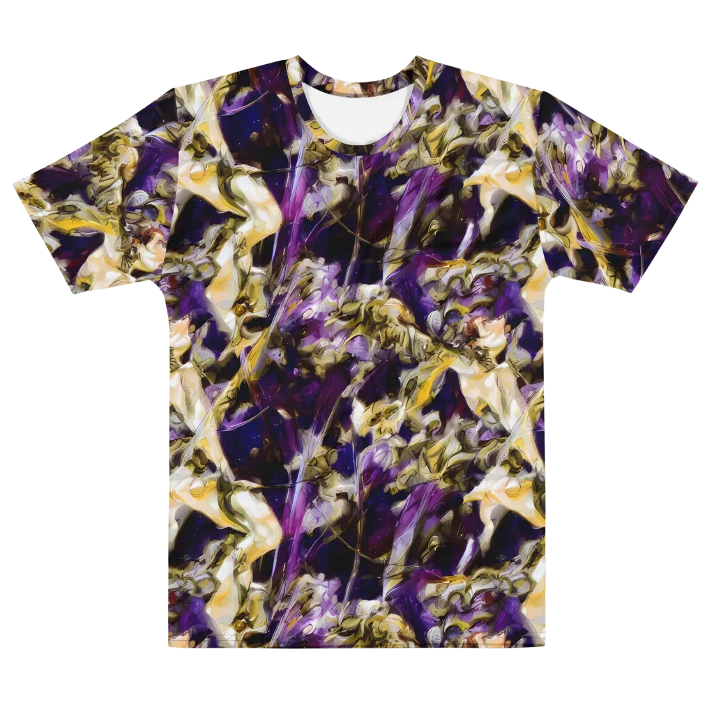 Amethyst Tempest on Men's Cotton Crew Neck T-Shirt — Front