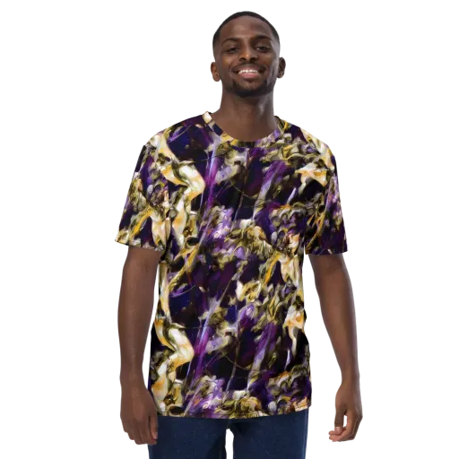 Amethyst Tempest on a Men's Crew Neck T-Shirt