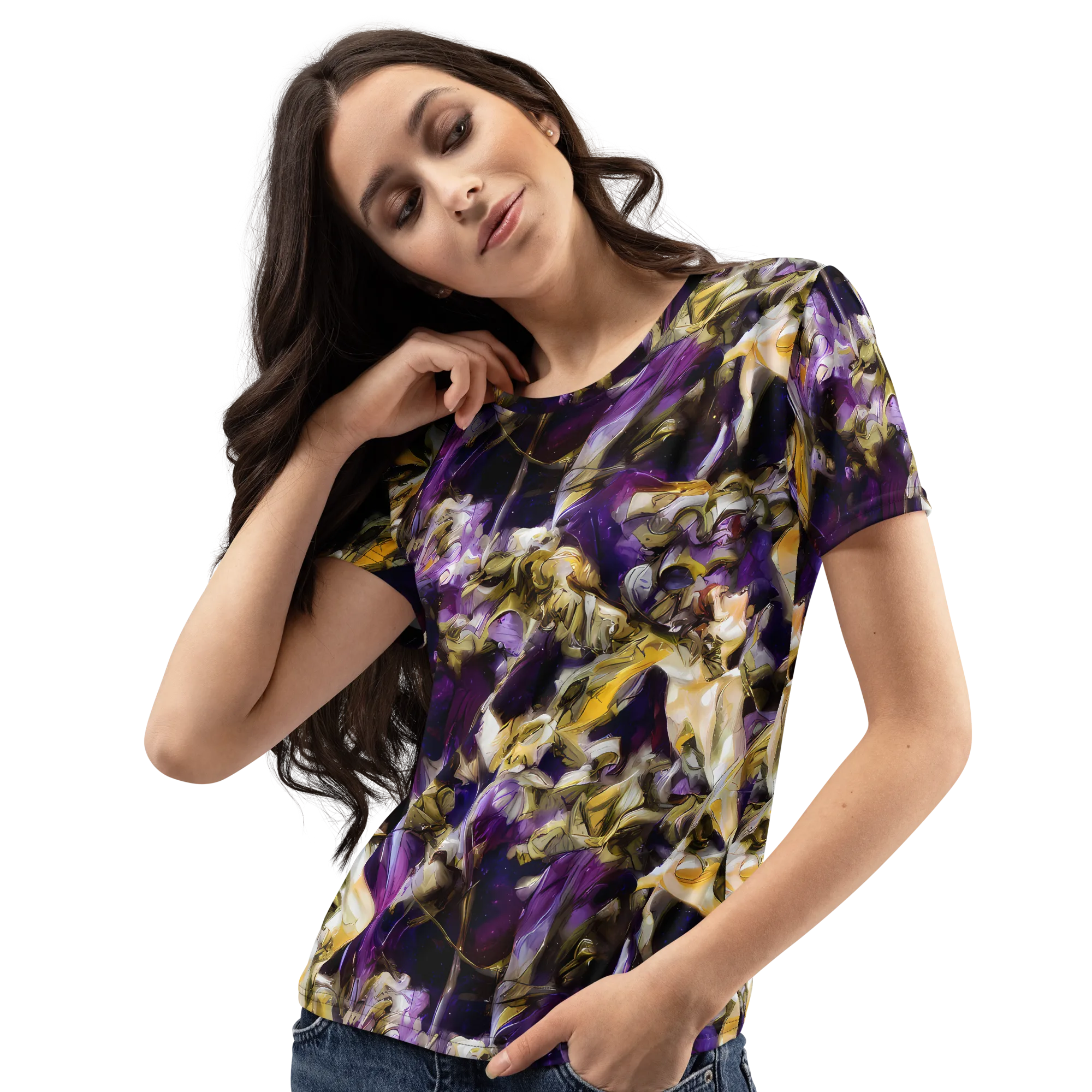 Amethyst Tempest on Women's Crew Neck T-Shirt — Left Front