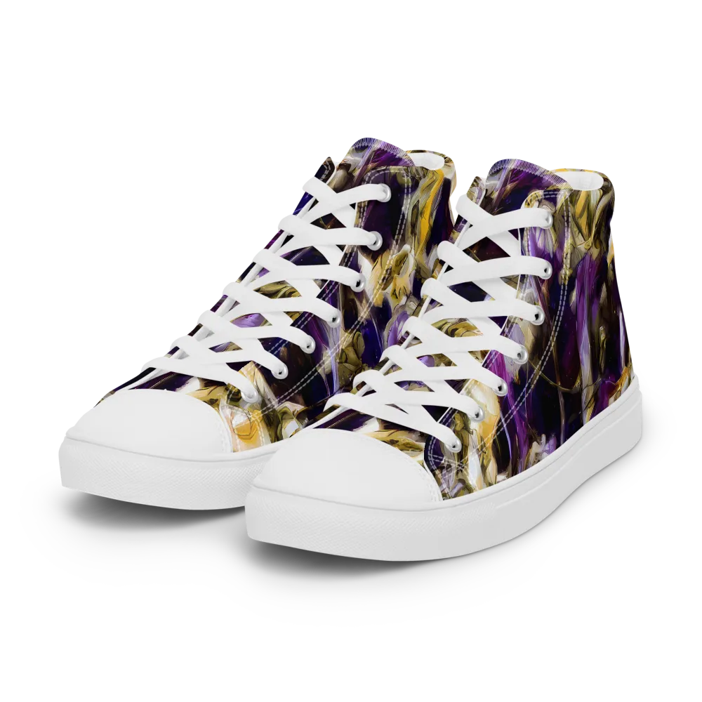 Amethyst Tempest on Women's High Top Canvas Shoes — Left Front