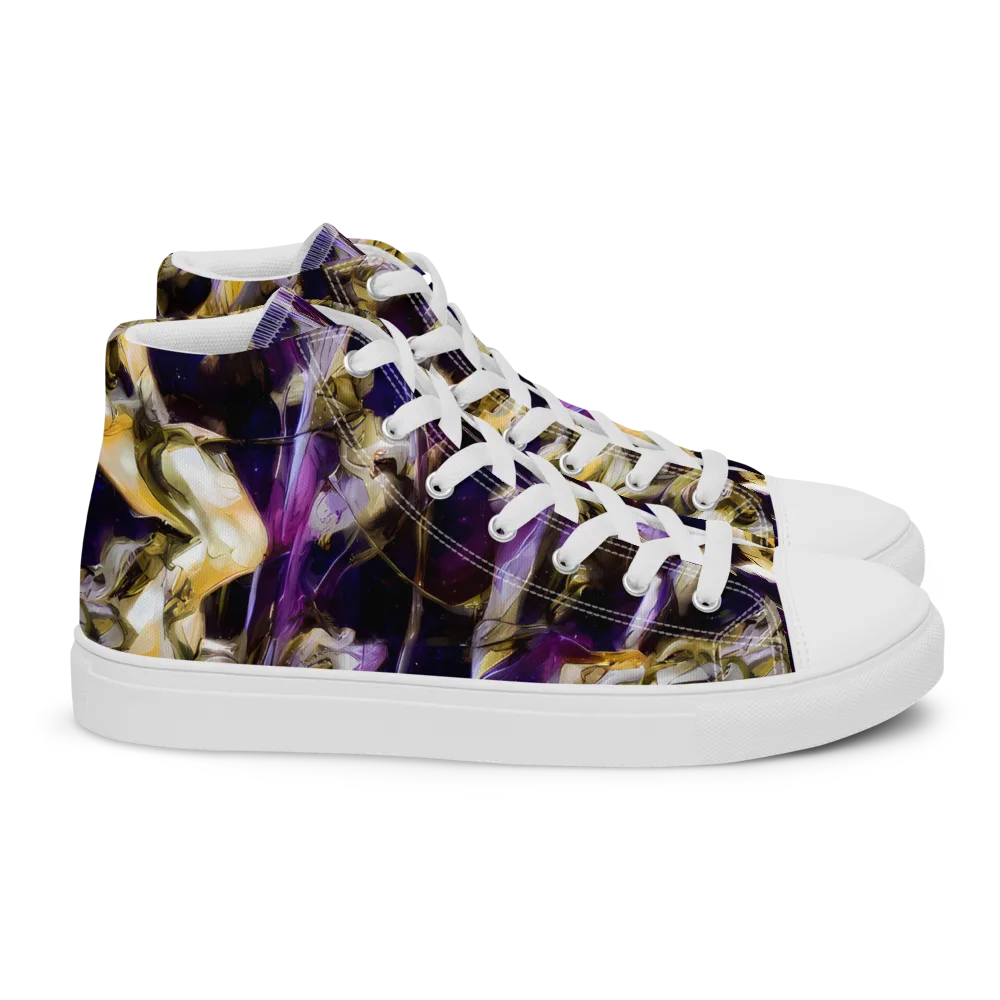 Amethyst Tempest on Women's High Top Canvas Shoes — Right
