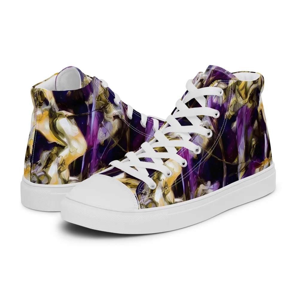 Amethyst Tempest on Women's High Top Canvas Shoes — Left