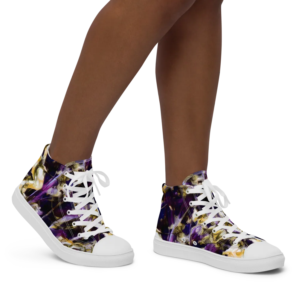 Amethyst Tempest on Women's High Top Canvas Shoes — Right
