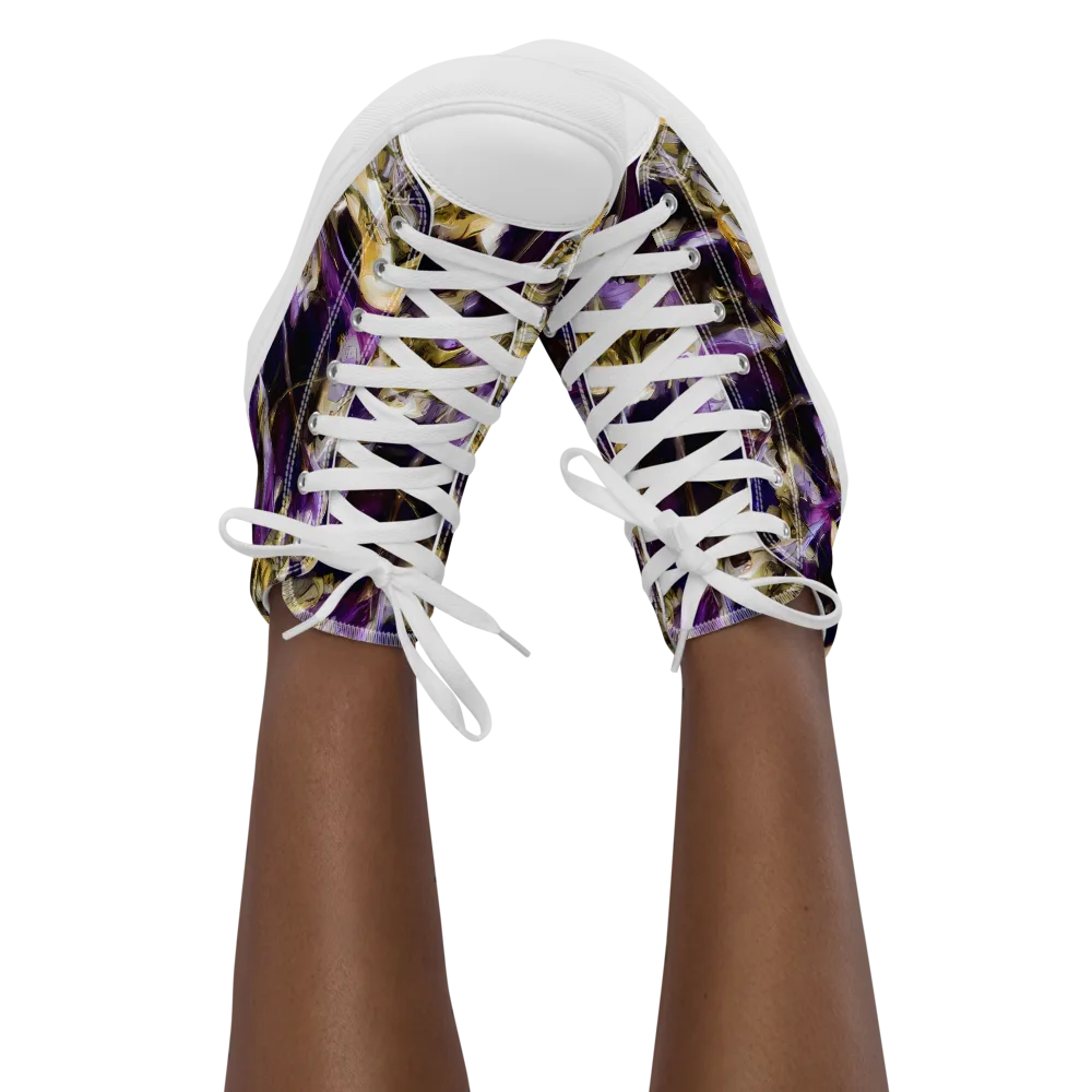 Amethyst Tempest on Women's High Top Canvas Shoes — Front