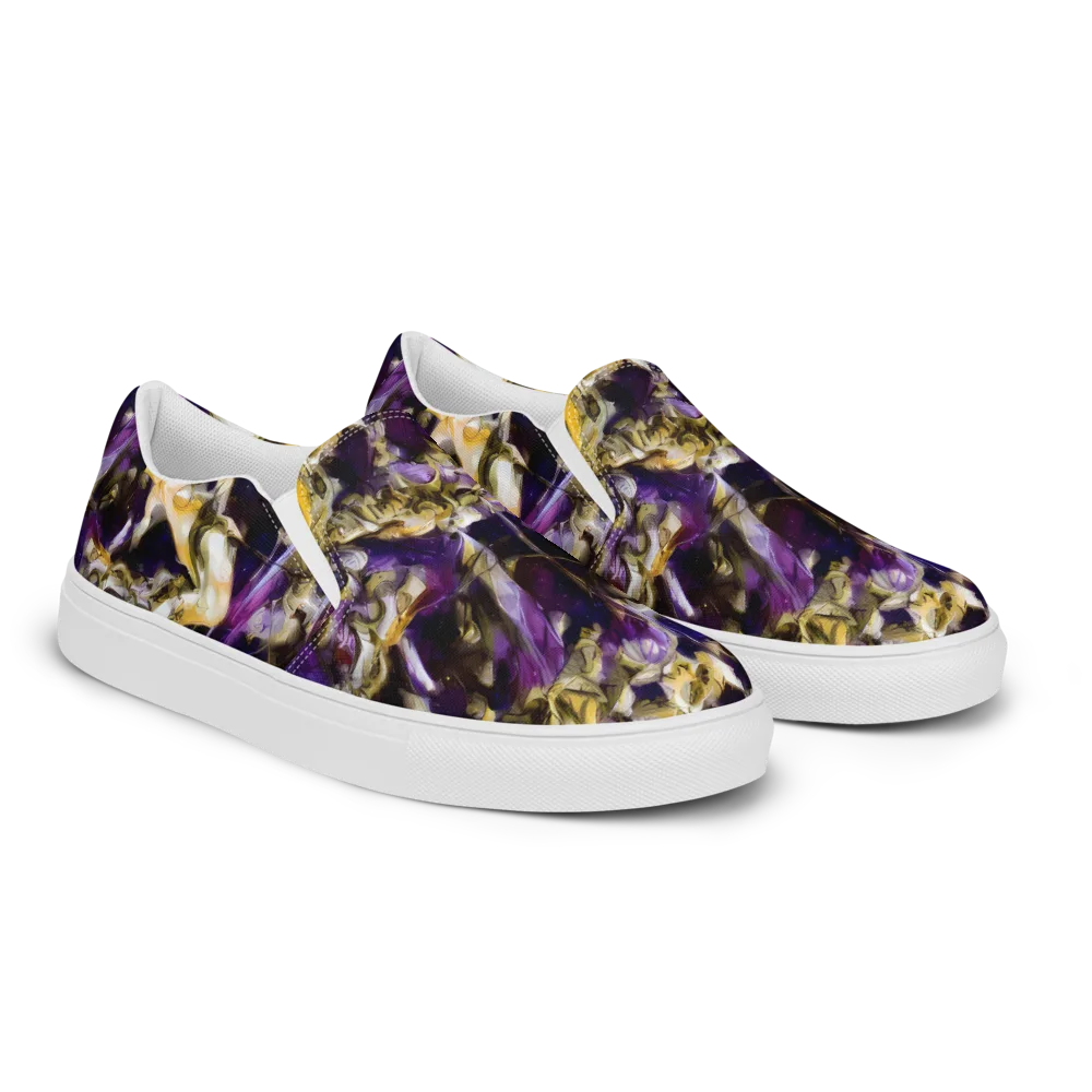 Amethyst Tempest on Men's Slip-On Canvas Shoes — Right Front
