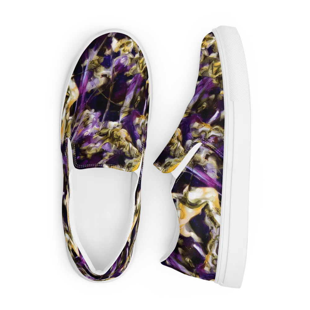 Amethyst Tempest on Men's Slip-On Canvas Shoes — Front