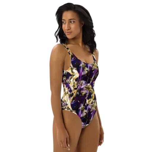 Amethyst Tempest on a One-Piece Swimsuit