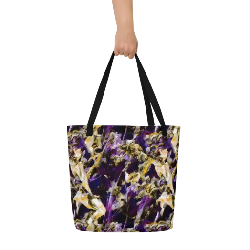 Amethyst Tempest on a Large Tote Bag W/ Pocket