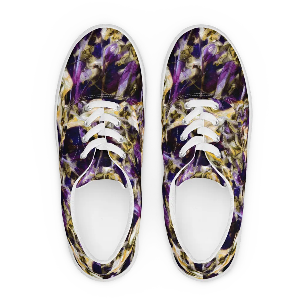 Amethyst Tempest on Men's Lace-Up Canvas Shoes — Front