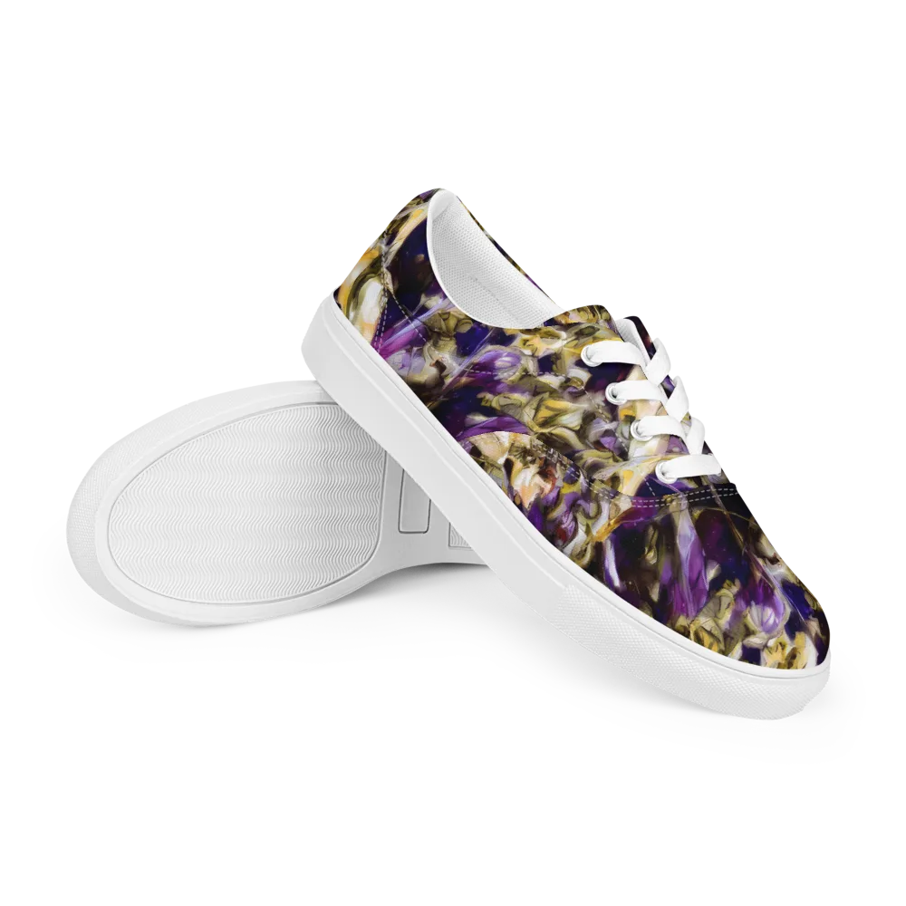 Amethyst Tempest on Men's Lace-Up Canvas Shoes — Right Front