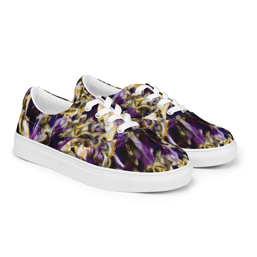 Amethyst Tempest on Men's Lace-Up Canvas Shoes — Right Front