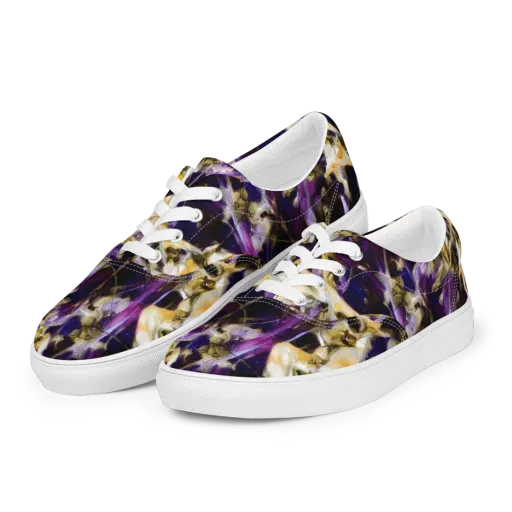 Amethyst Tempest on a Men's Lace-Up Canvas Shoes